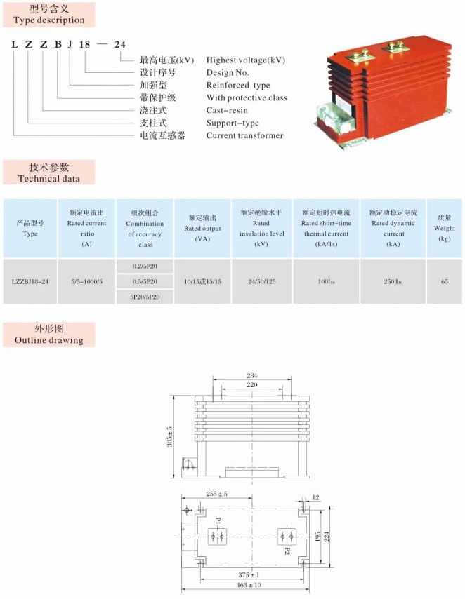 LZZBJ18-24  支柱式、穿墙式
