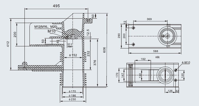 ABB触头盒 CH3-35Q/660/280(改进型) KYN61-40.5KV开关柜系列