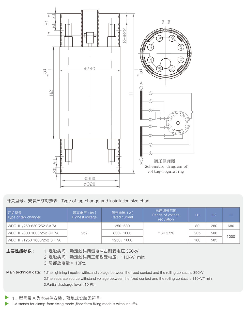 无励磁鼓(管)型分接开关