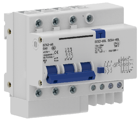 DZX2-60L 3 1-60A剩余电流动作断路器  DZX2-60L系列