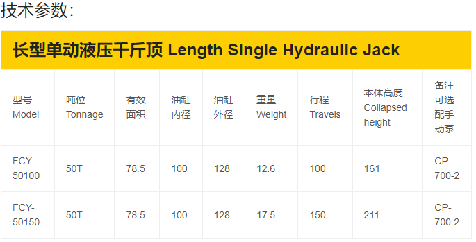 FCY-50液压千斤顶