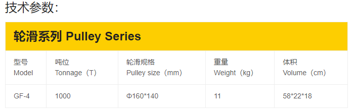 GF-4滑轮系列