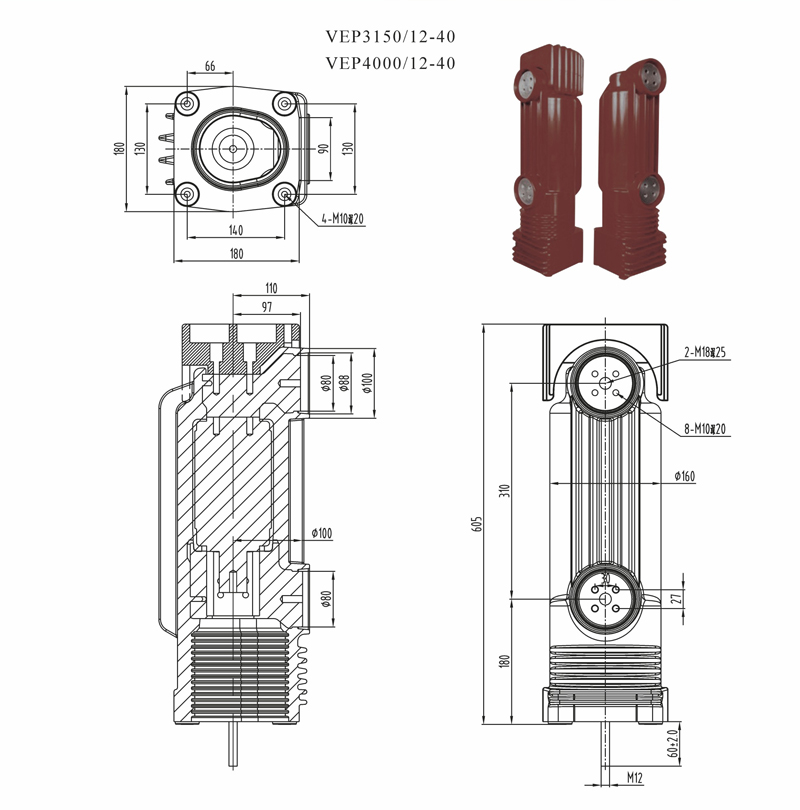 VEP4000/12-40 VEP368B固封极柱