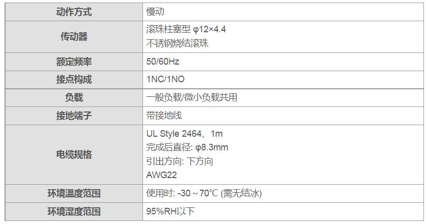 D4F-102-1D 限位行程开关
