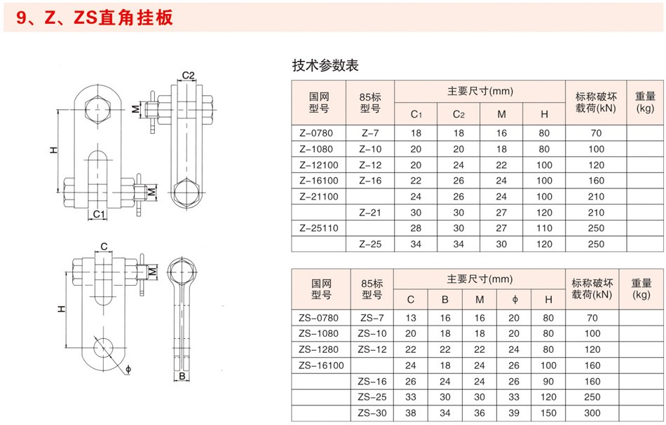 Z、ZS直角挂板