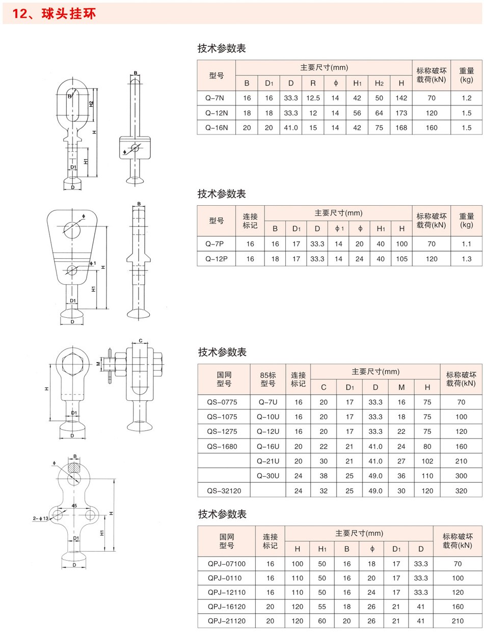 球头挂环