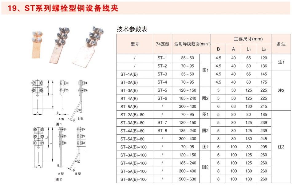 ST系列螺栓型铜设备线夹