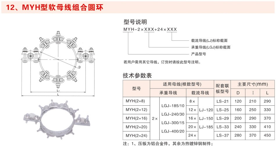 MYH型软母线组合圆环