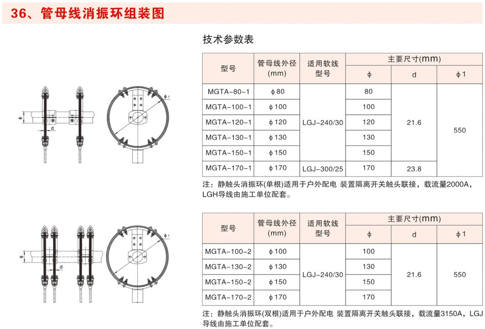 管母线消振环组装图