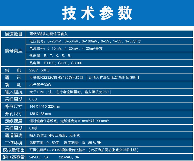 SIN-R1000_1-8点有纸/打印/曲线记录仪电流电压温度/灭菌FO值