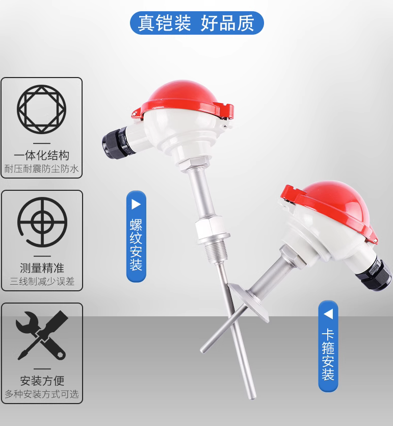 SIN-WZPK_铠装热电阻_法兰安装