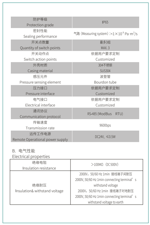 ZMJ60R型远传式密度继电器