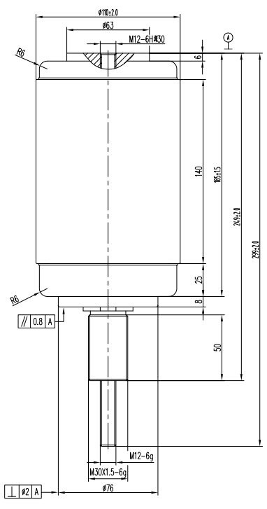 12KV固封极柱用真空开关管 TD358G