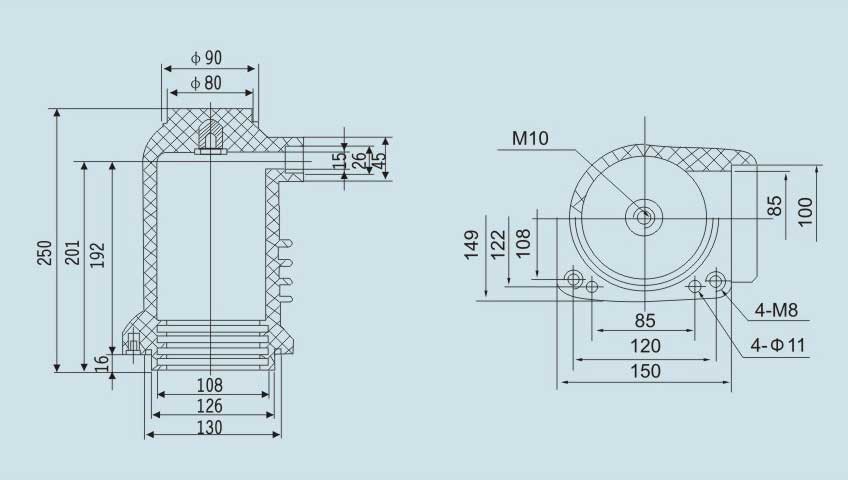 CH3-10Q/150-630~1250A-中置柜触头盒