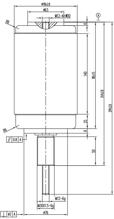 24KV固封极柱用真空开关管 TD458G