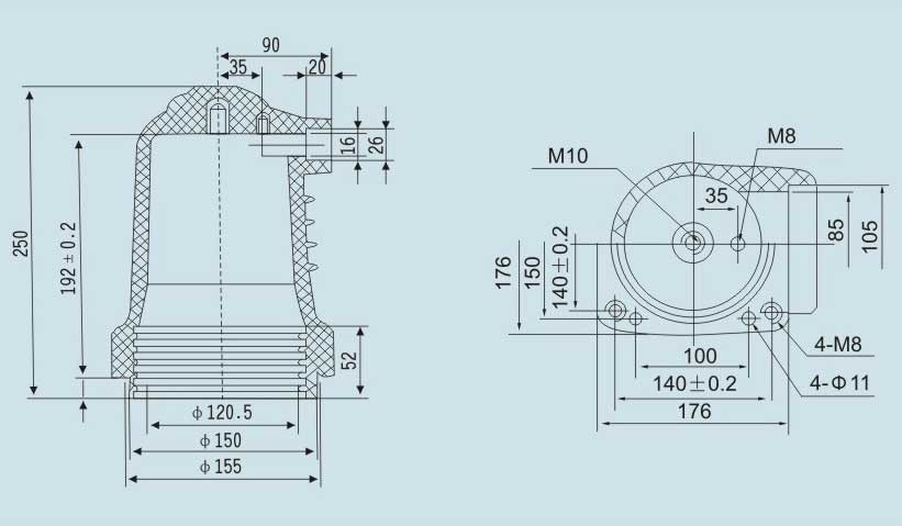 CH3-10Q/180-1250A-中置柜触头盒