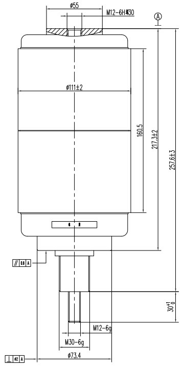 40.5固封极柱用真空开关管 TD555P