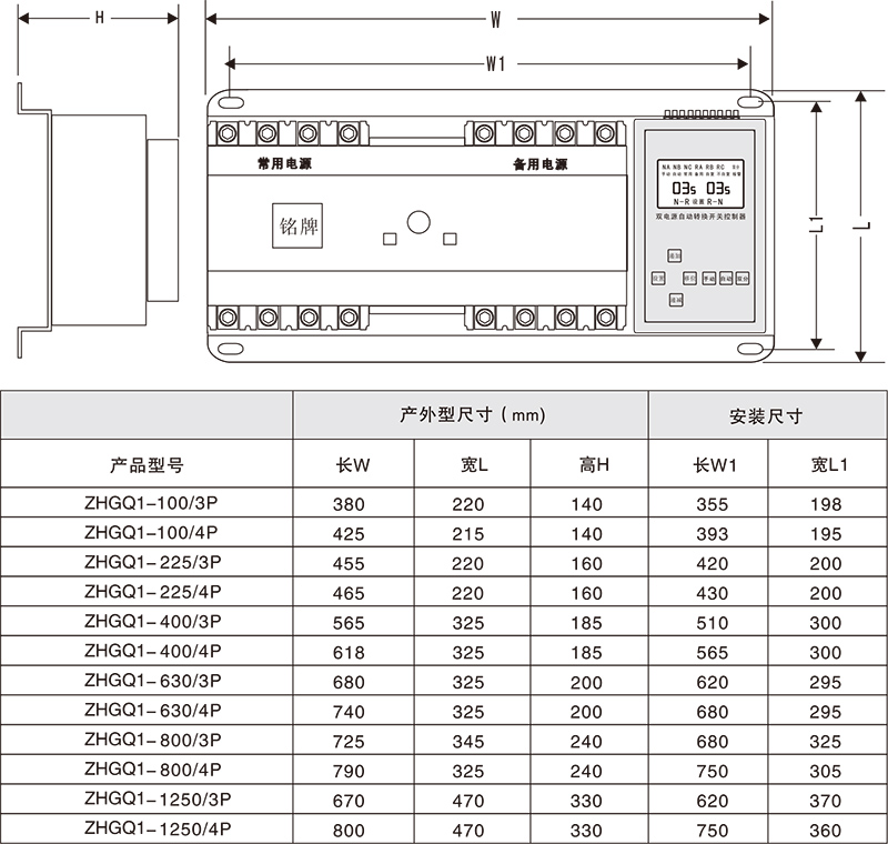 ZHGQ1双电源自动转换装置