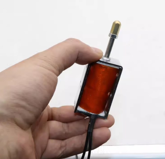 大力量电磁铁推拉式长行程18mm 撞击型 贯通交流AC220V自动复位