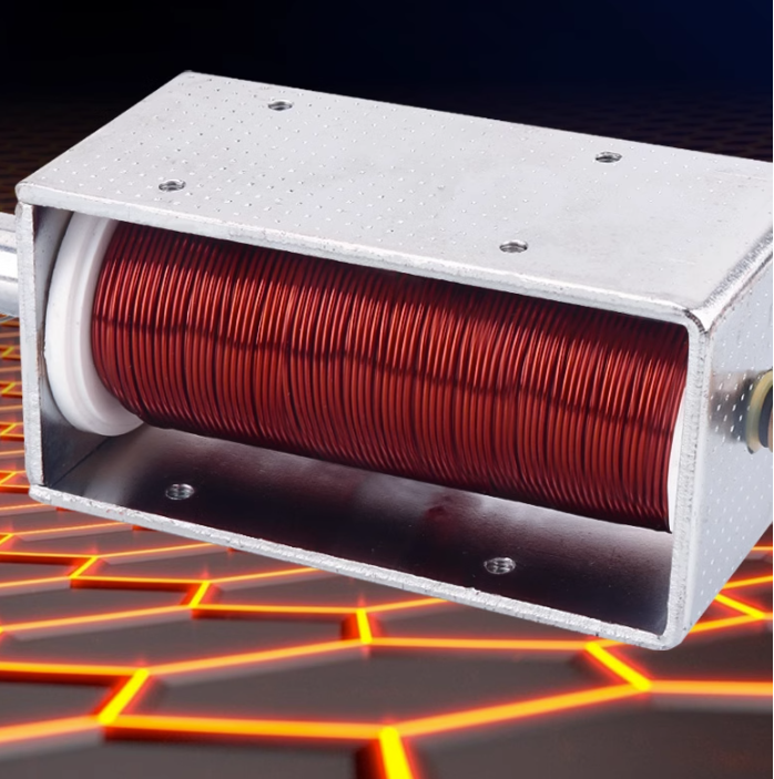 长行程推拉式电磁铁交直流12V24V220V贯穿推杆伸缩强力开关自复位