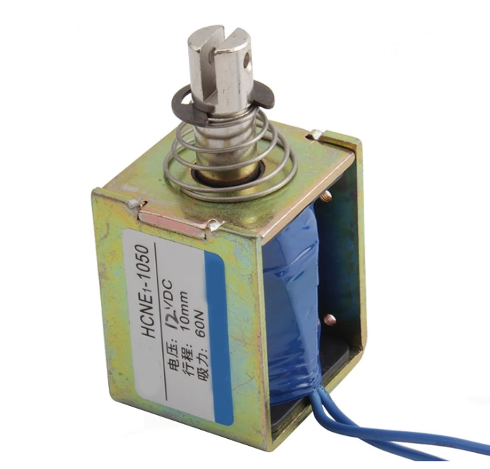 电磁铁推拉式撞击型贯通直流12V24V JF-1050B 1050行程10mm 700g