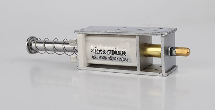 超长行程60MM推拉式电磁铁交直流12V24V220V自复位