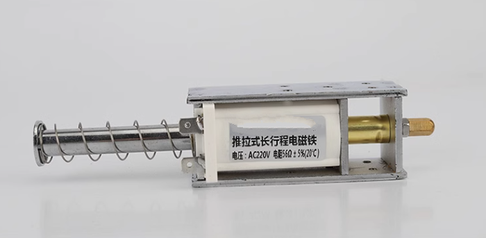 超长行程60MM推拉式电磁铁交直流12V24V220V自复位