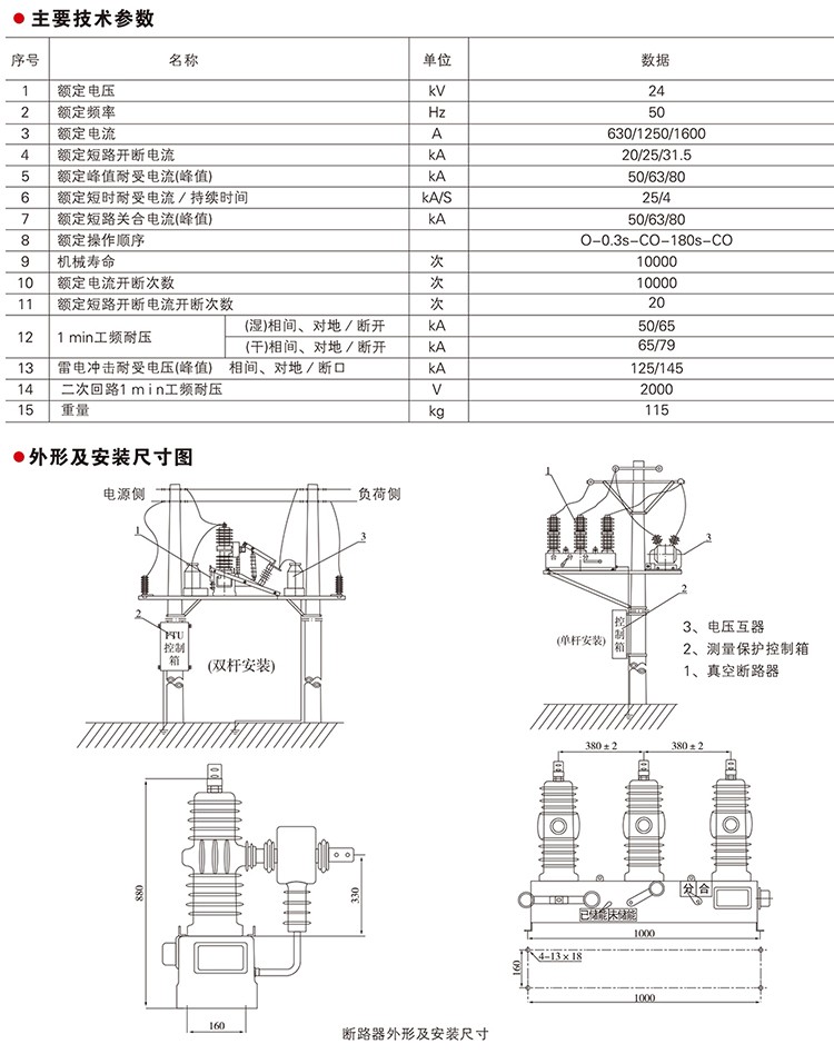 ZW32-24户外高压真空断路器1