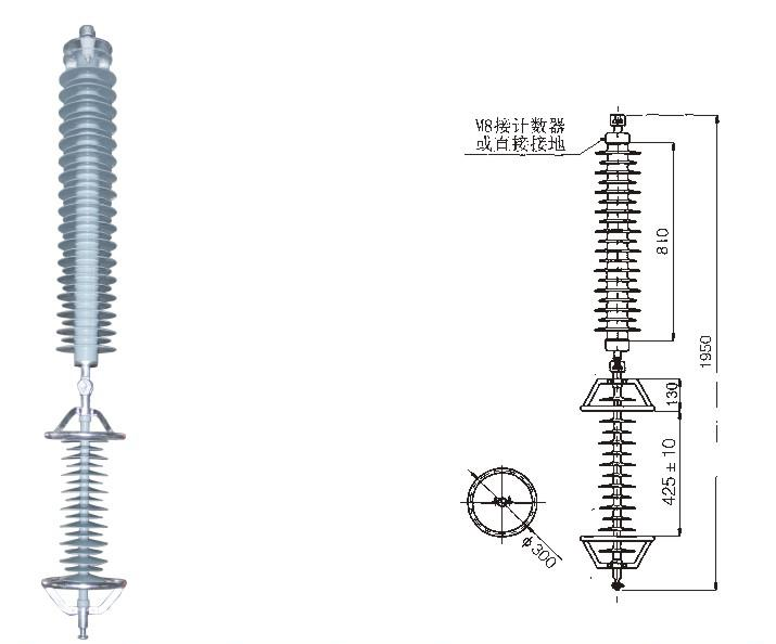 110kV线路(绝缘子传间隙)型复合外套线路型避雷器