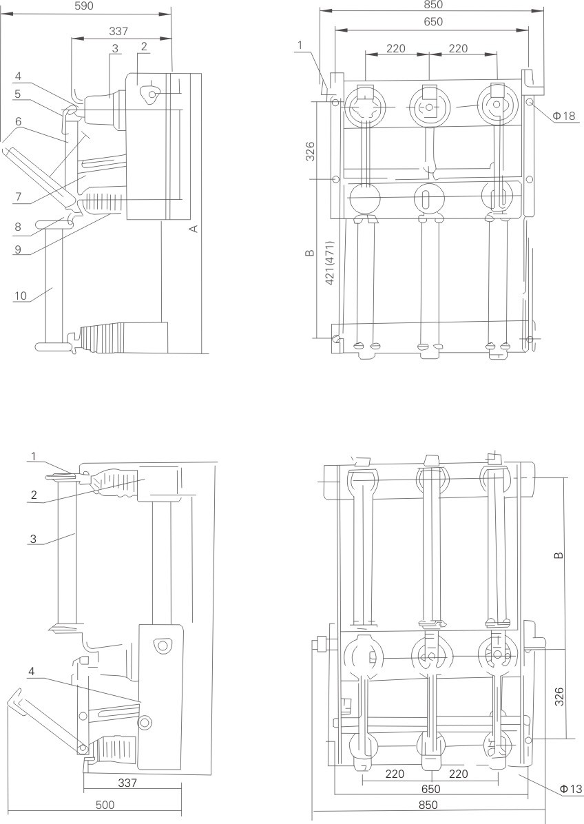 FN3-12系列户内高压负荷开关