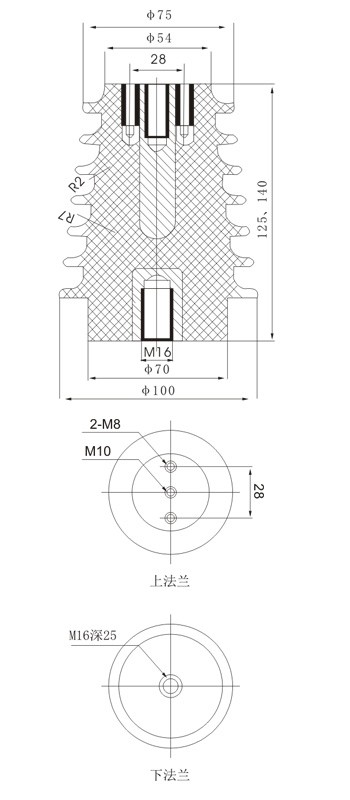 CG3-10Q/95×125、140（塔型）户内高压带电显示装置传感器