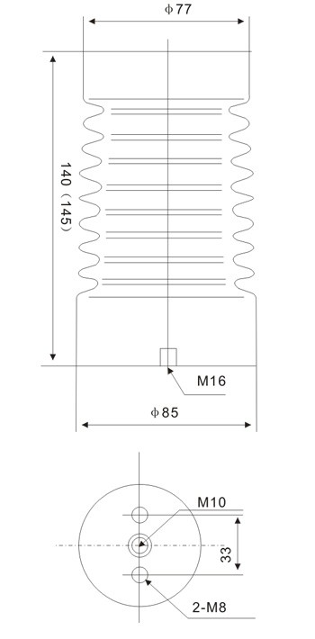 ZJ-10QΦ85×140(145、150)支柱绝缘子