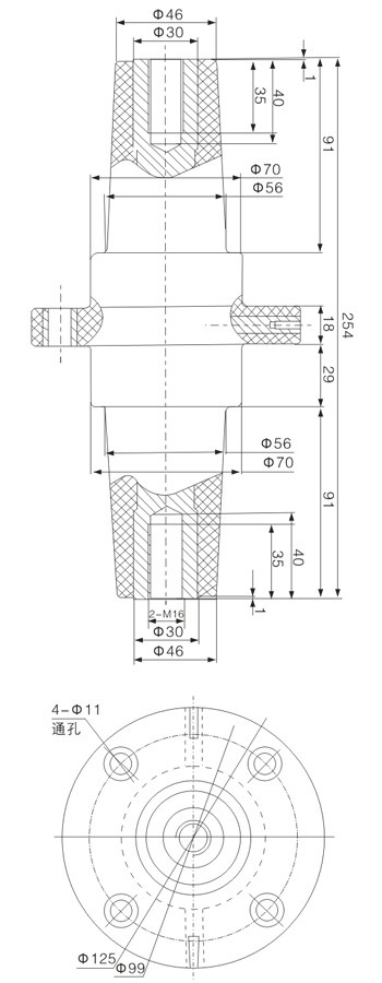 254双通套管座