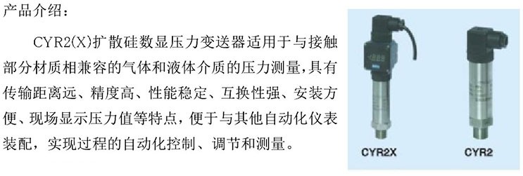 CYR2(X)压力变送器