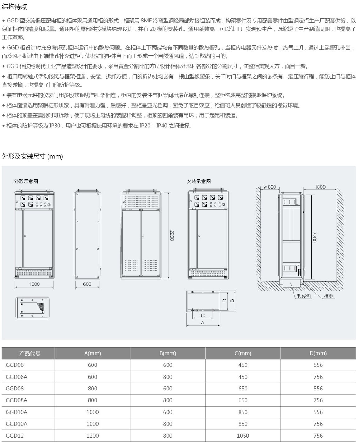 GGD低压成套开关柜