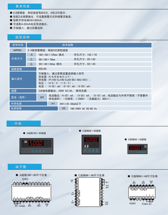 WPK6通用经济型数显表