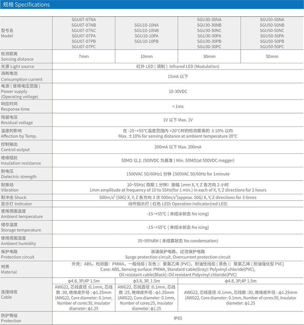 SGU07光电开关