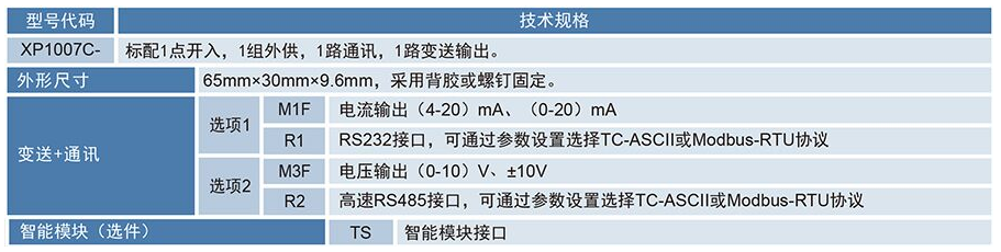 XP1007C单路称重模块