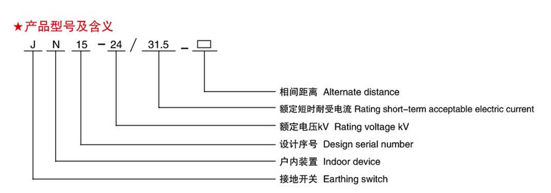 JN15-24/31.5型户内高压交流接地开关