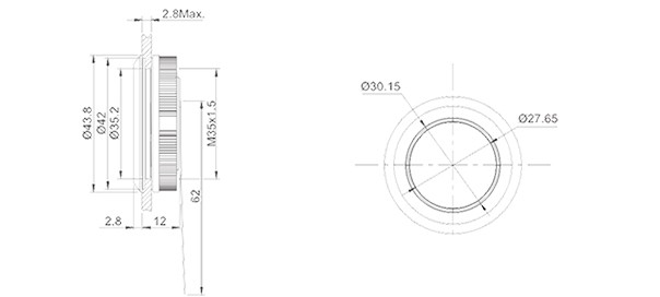 HBDGQ35SF-10WE/P/△/▲/◎型金属轻触开关