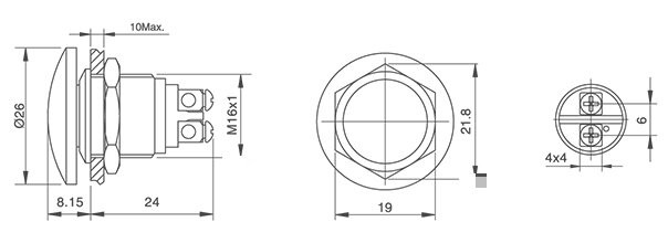 HBDGQ16M-10/L/A/◆/★型金属开关按钮