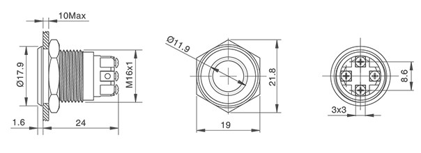 HBDGQ16F-10E/L/△/▲/◎型金属开关按钮