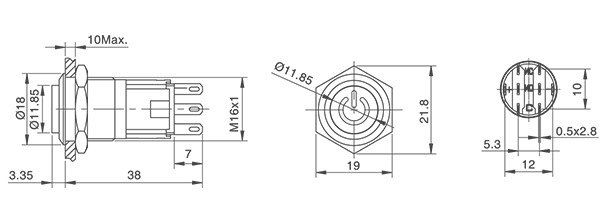 HBDS1-AGQ16F-□DT■/△/▲/◎金属开关按钮