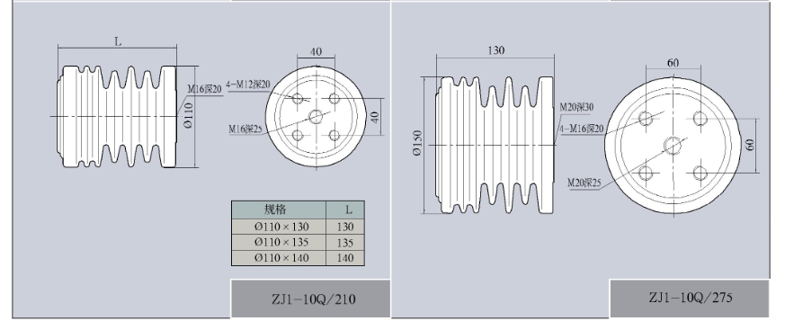 ZJ1-10(Q)系列绝缘支柱