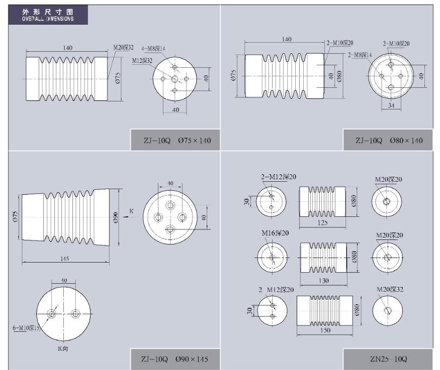 ZJ1-10(Q)系列绝缘支柱