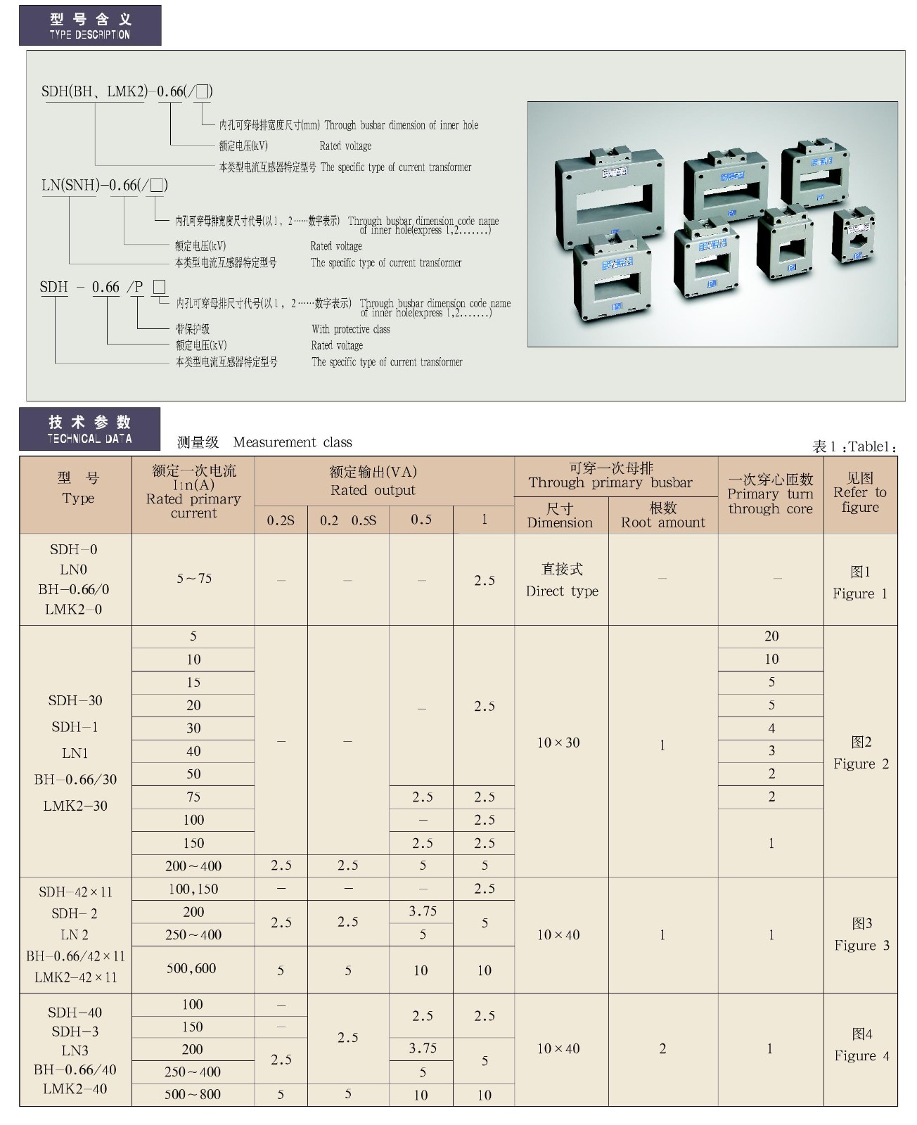 SDH、LN、BH-0.66、LMK2-0.66、BH-0.66/P系列电流互感器