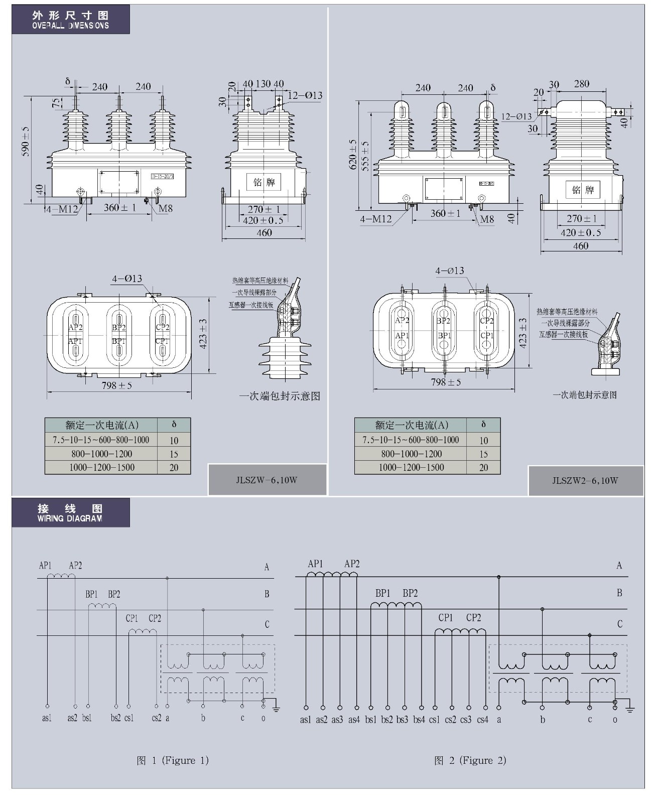 JLSZW(2)-6、10W型户外三相四线组合互感器