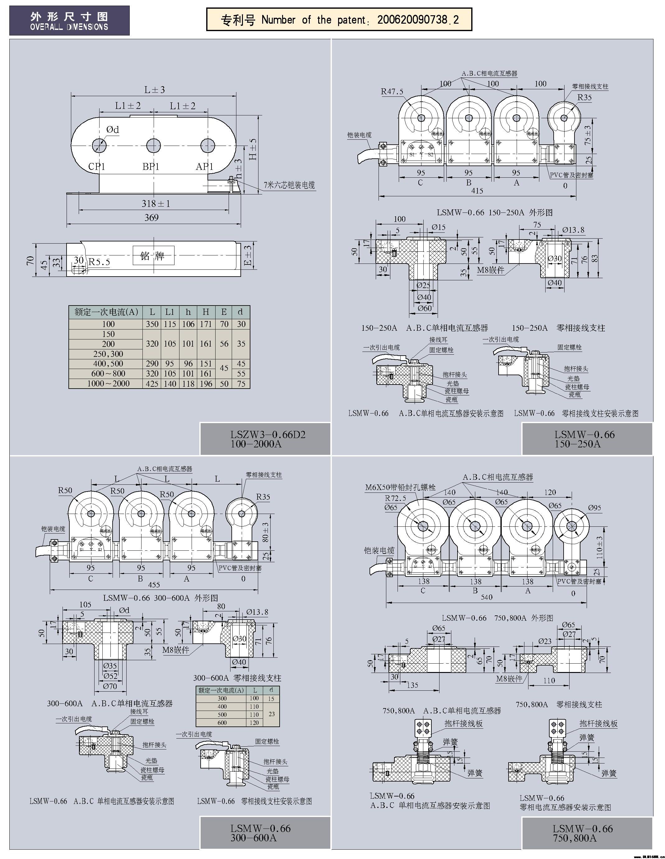 LSZ(M)W(3)-0.66(D、D2)系列户外三相组合互感器